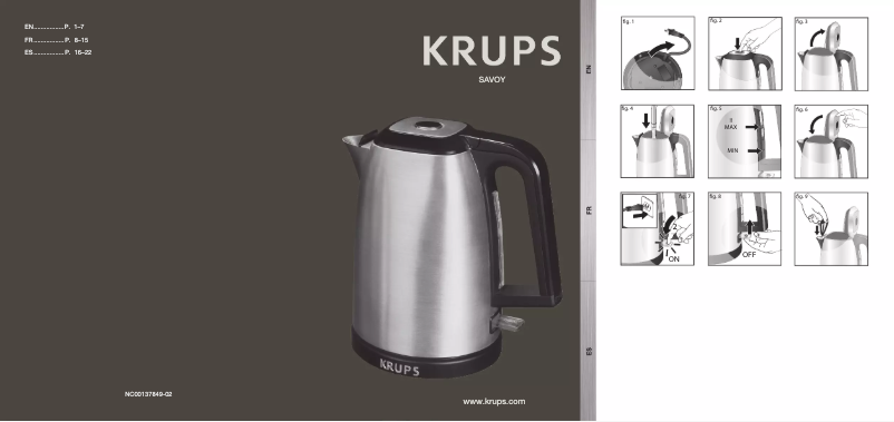 Page n°1 - Manuel utilisateur Krups Savoy BW3110