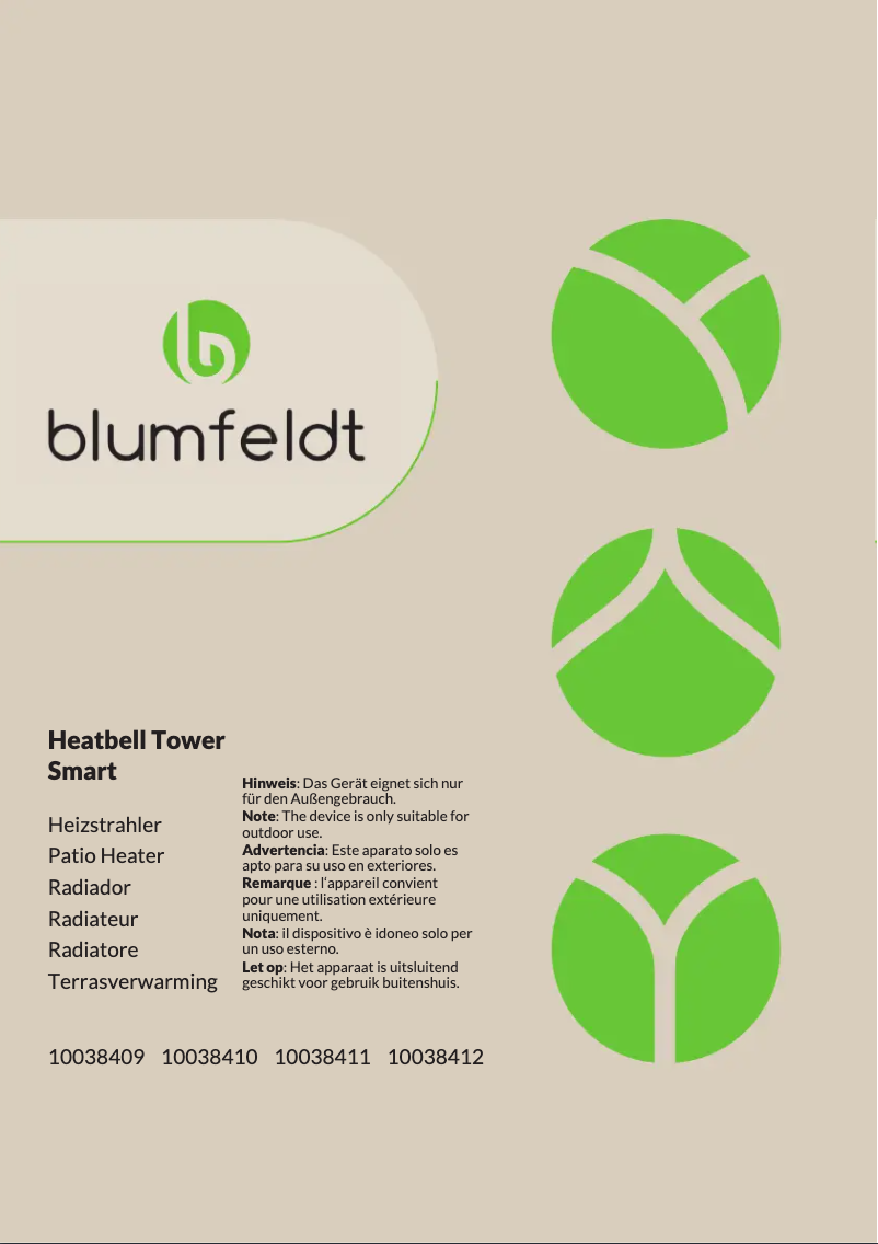 Page 1 de la notice Manuel utilisateur Blumfeldt Heatbell Tower Smart