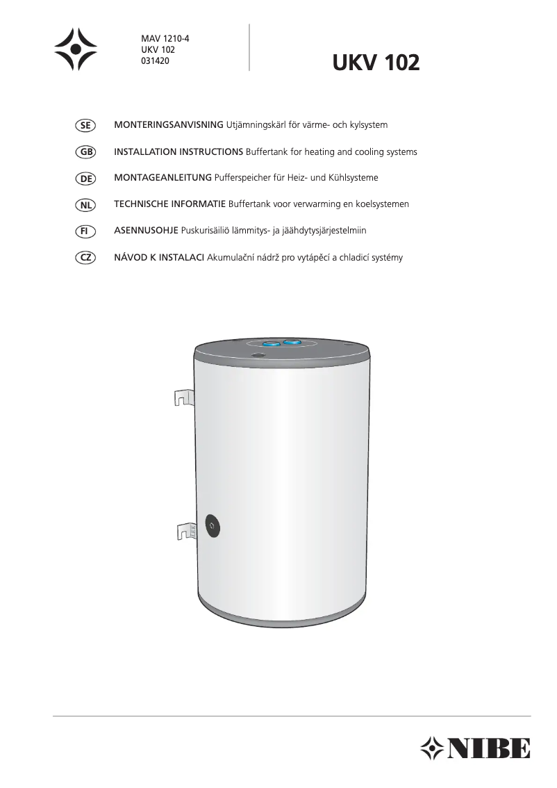Page 1 de la notice Manuel utilisateur Nibe UKV 100