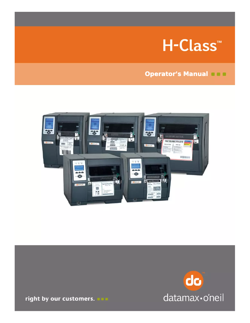 Page 1 de la notice Manuel utilisateur Datamax O'Neil H-6310X