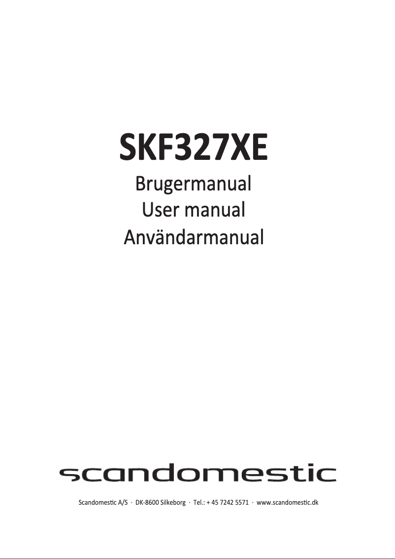 Page n°1 - Manuel utilisateur Scandomestic SKF327XE