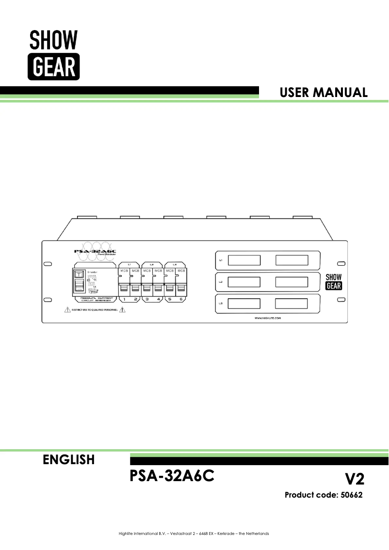 Image de la première page du manuel de l'appareil PSA-32A6C