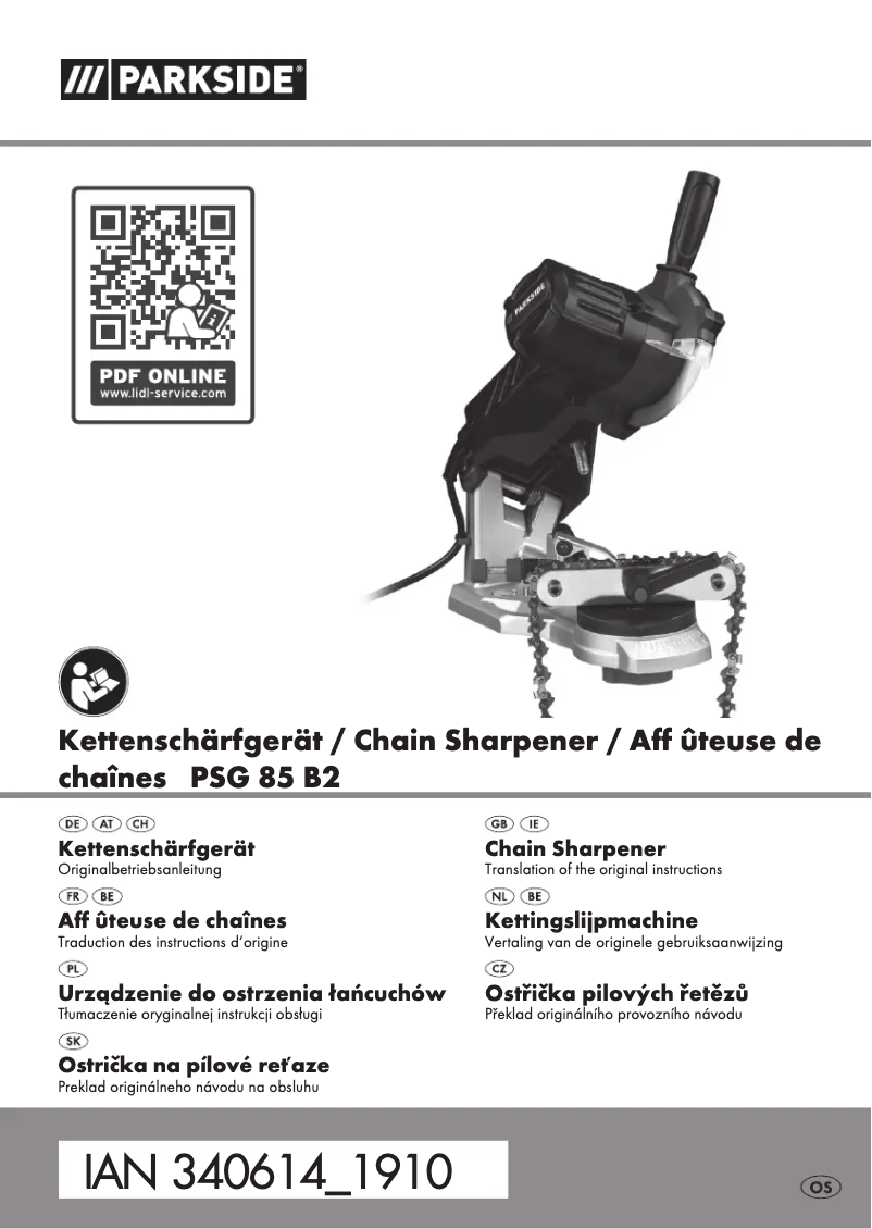 Page n°1 - Manuel utilisateur Parkside PSG 85 B2