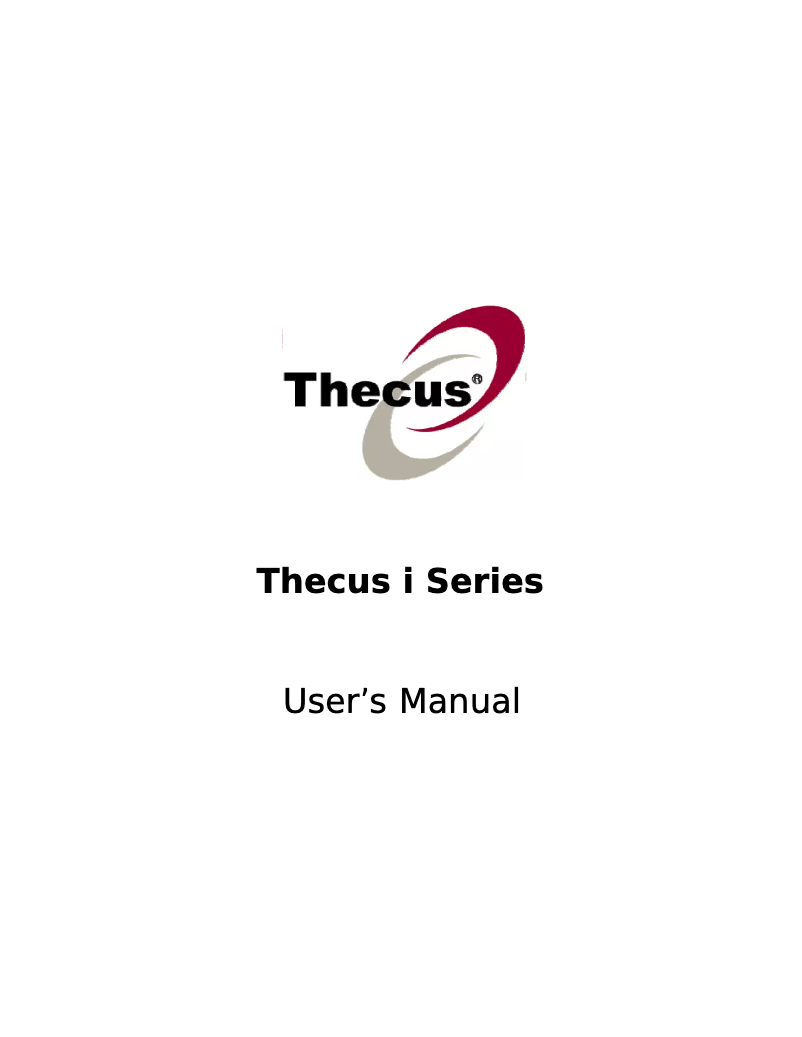 Page 1 de la notice Manuel utilisateur Thecus i5500