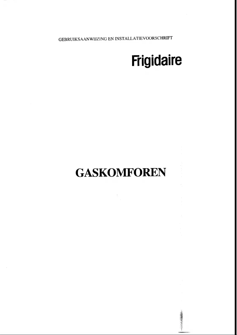 Page 1 de la notice Manuel utilisateur Frigidaire FGT 10