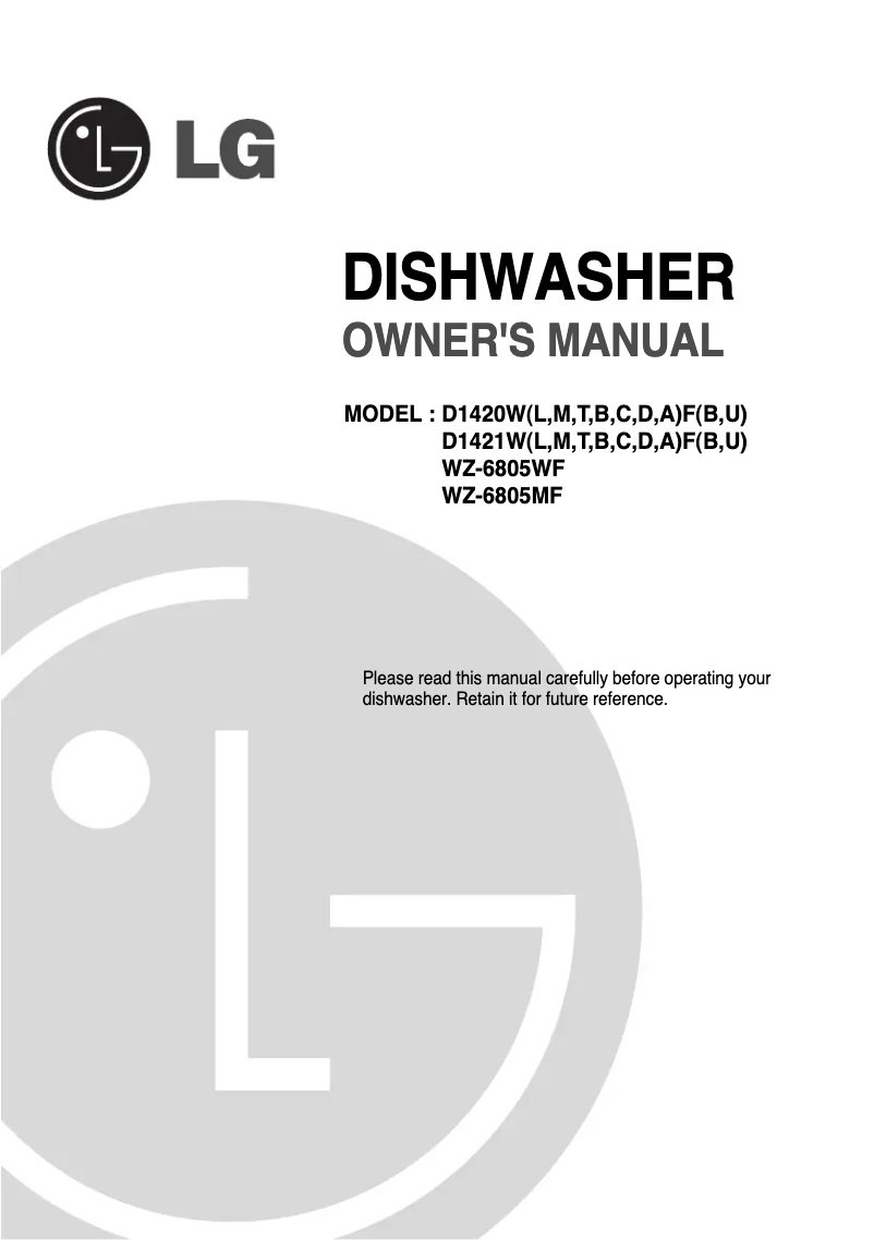 Page n°1 - Manuel utilisateur LG D1421MF