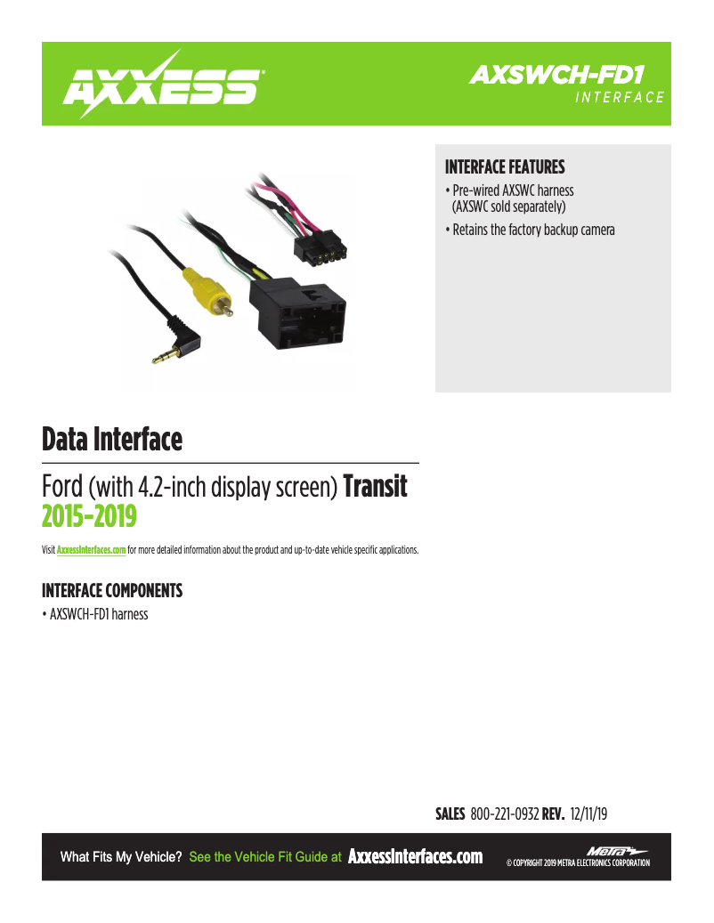 Image de la première page du manuel de l'appareil AXSWCH-FD1