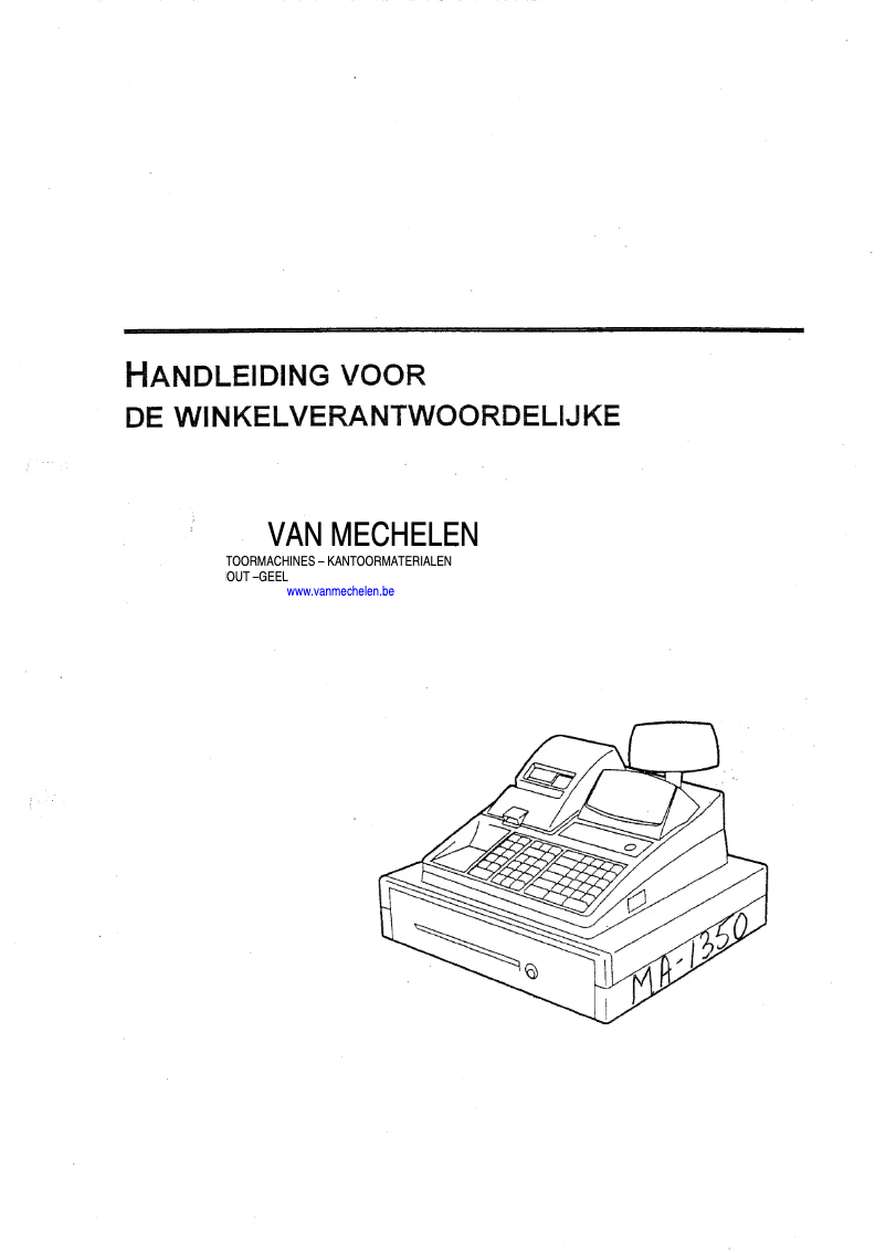 Image de la première page du manuel de l'appareil TEC MA-1350