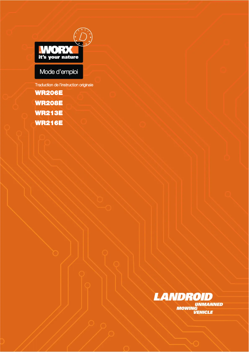 Page n°1 - Manuel utilisateur Worx Landroid WR216E