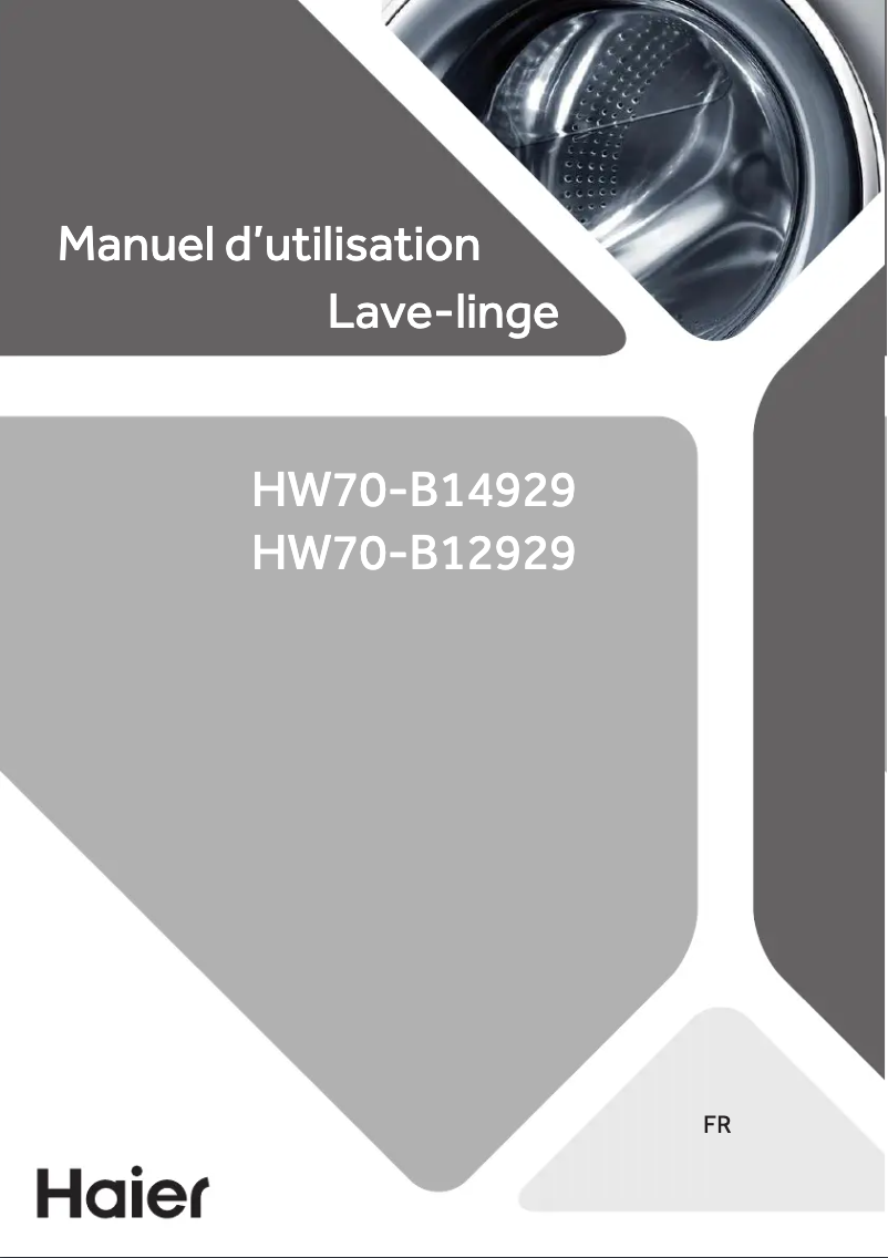 Page 1 de la notice Manuel utilisateur Haier HW70-B14929