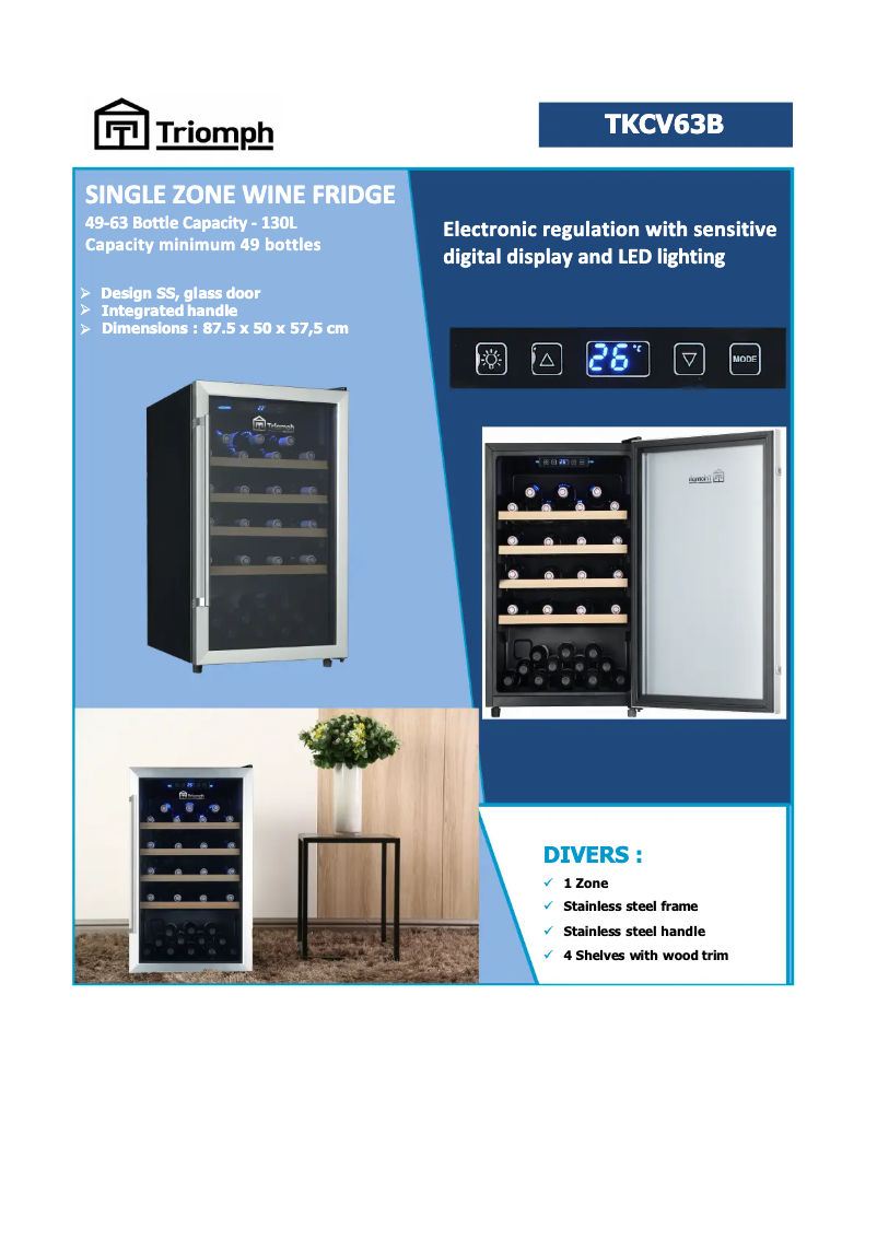 Imagen de la primera página del manual del dispositivo TKCV63B