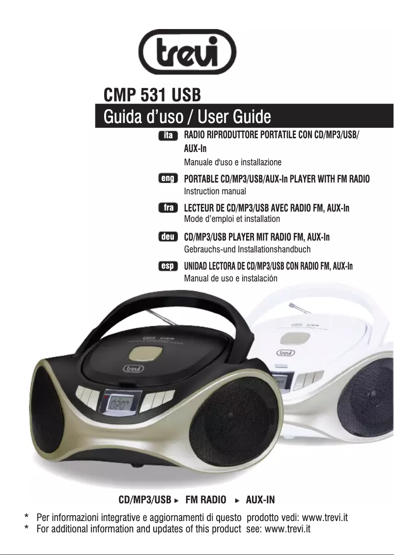 Page n°1 - Manuel utilisateur Trevi 0CM53100