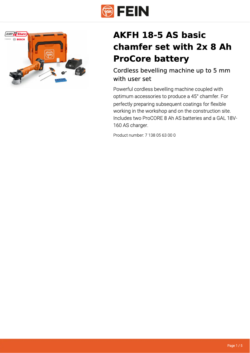 Image de la première page du manuel de l'appareil AKFH 18-5 AS