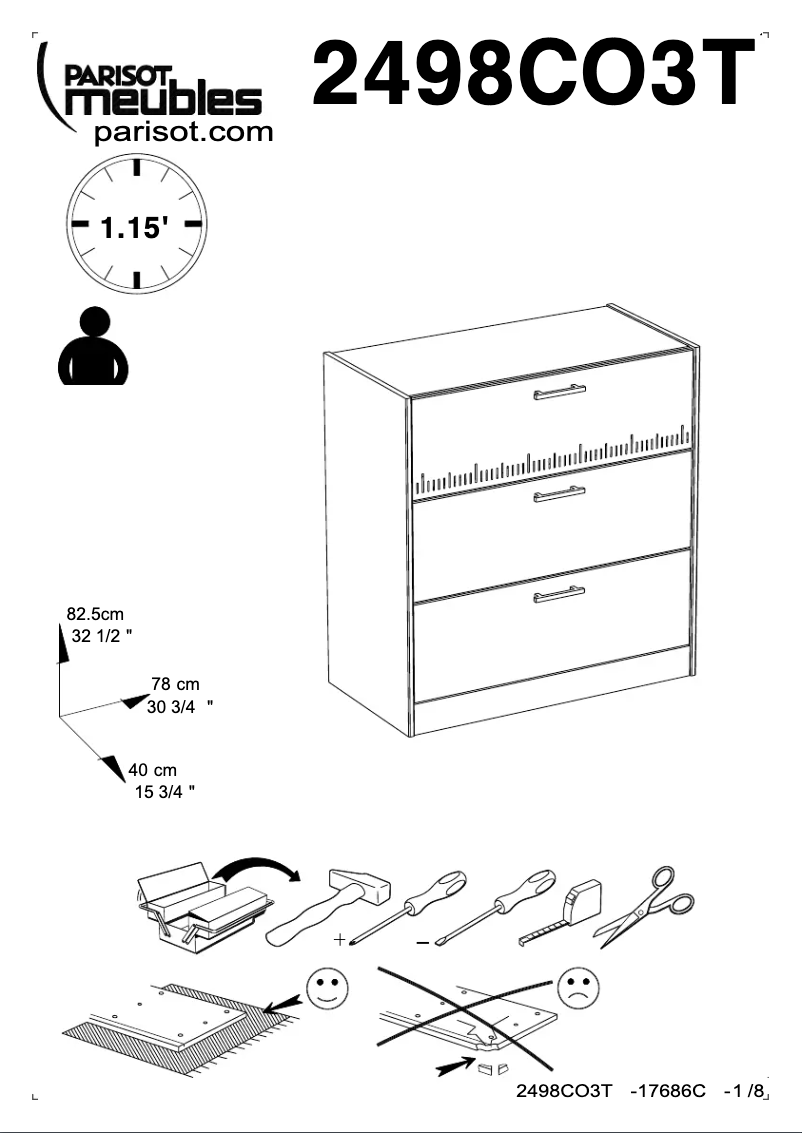 Page n°1 - Manuel utilisateur Parisot Charly 2498CO3T