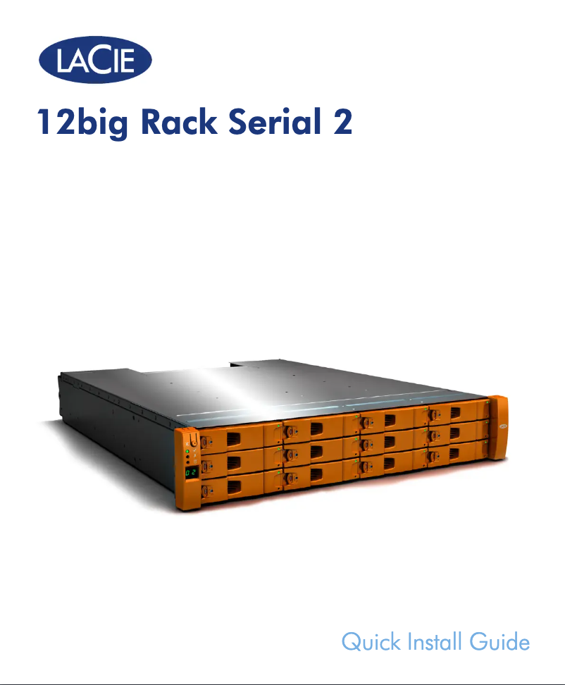 Page n°1 - Guide d'installation LaCie 12big Rack Serial 2