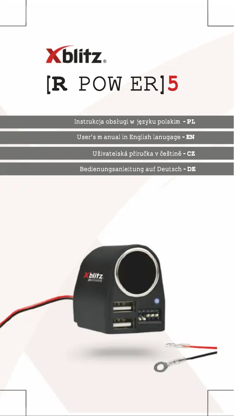 Page 1 de la notice Manuel utilisateur Xblitz R5 Power