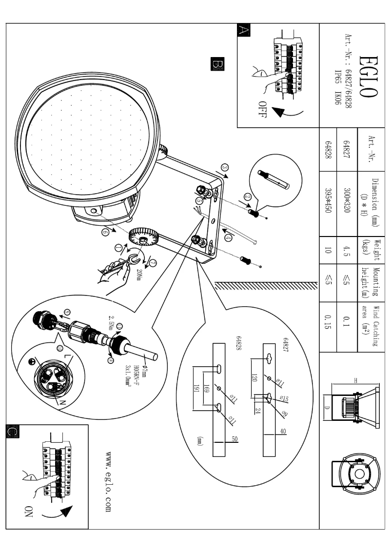 Page 1 de la notice Manuel utilisateur Eglo Capano
