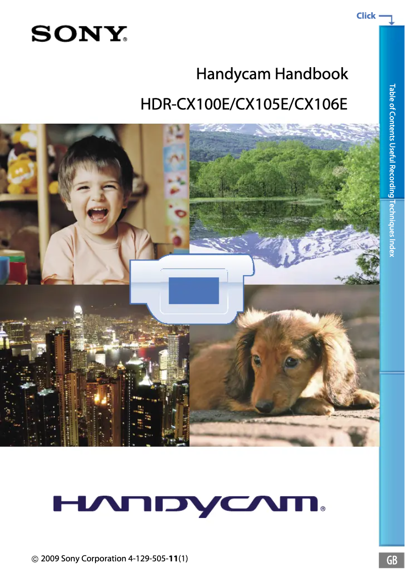 Page n°1 - Manuel utilisateur Sony HDR-CX105ER