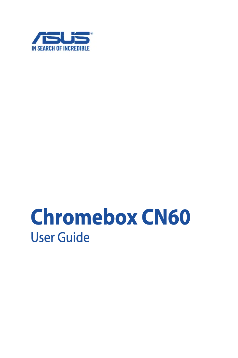 Page n°1 - Manuel utilisateur Asus Chromebox-M070U