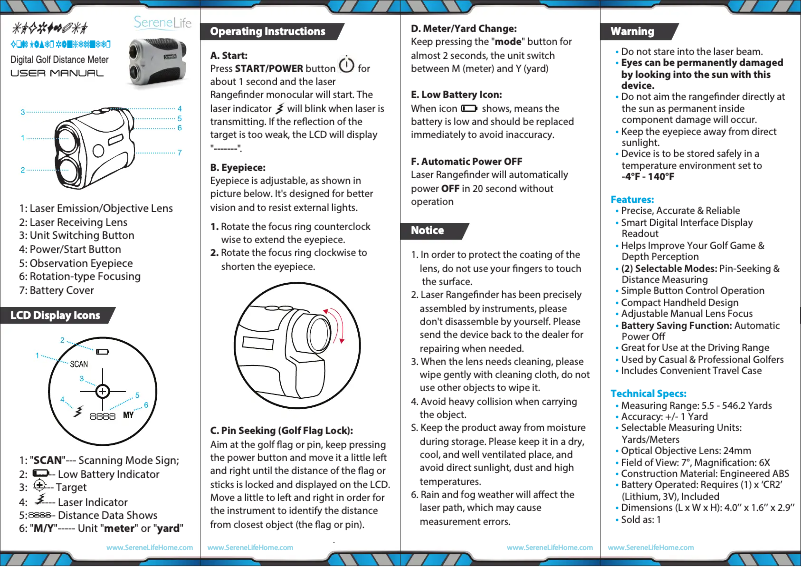 Image de la première page du manuel de l'appareil SLGRF20SL