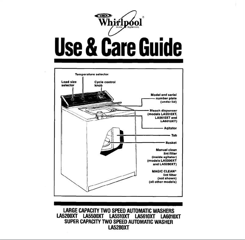 Página 1 del manual Manual de usuario Whirlpool LA5510XT