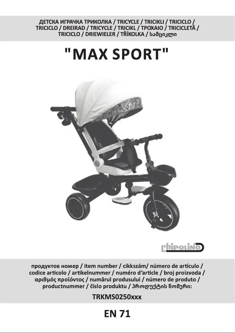 Page 1 de la notice Manuel utilisateur Chipolino Max Sport
