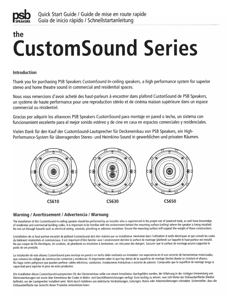 Imagen de la primera página del manual del dispositivo CS610