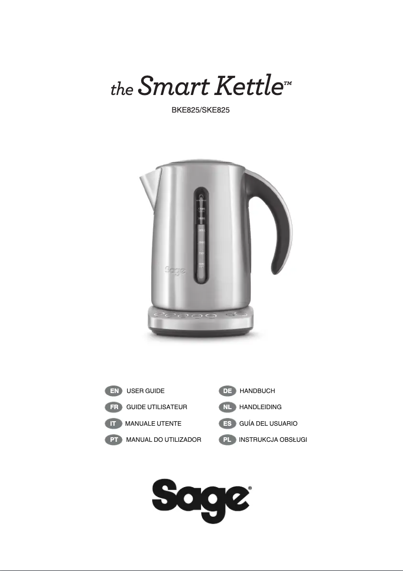 Image de la première page du manuel de l'appareil the Smart Kettle SKE825