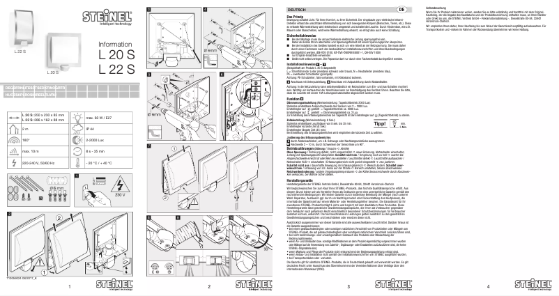 Page n°1 - Manuel utilisateur Steinel L 22