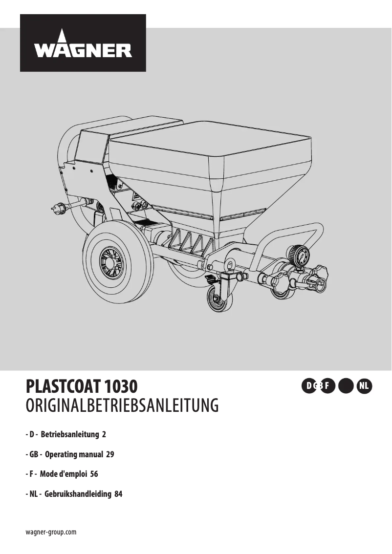 Page 1 de la notice Manuel utilisateur Wagner PlastCoat 1030