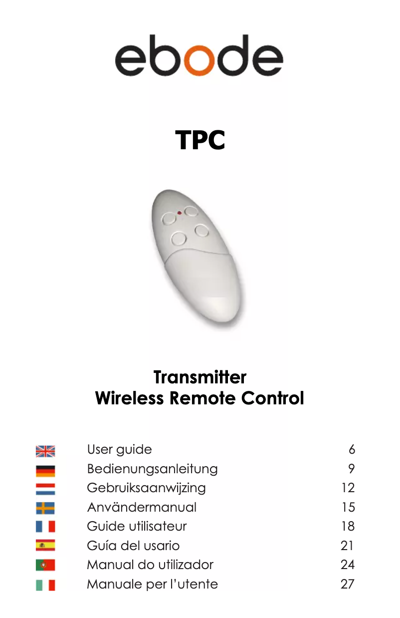 Página 1 del manual Manual de usuario ebode TPC
