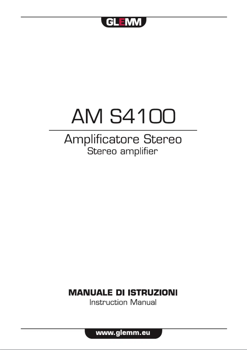 Page 1 de la notice Manuel utilisateur Glemm AM S4100