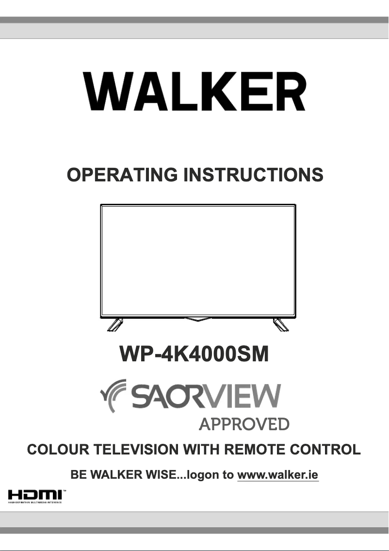 Page n°1 - Manuel utilisateur Walker WP-4K4000SM