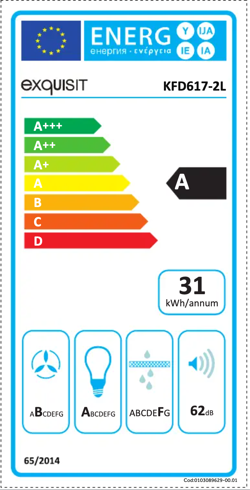 Page 1 de la notice Manuel utilisateur Exquisit KFD 617-2L