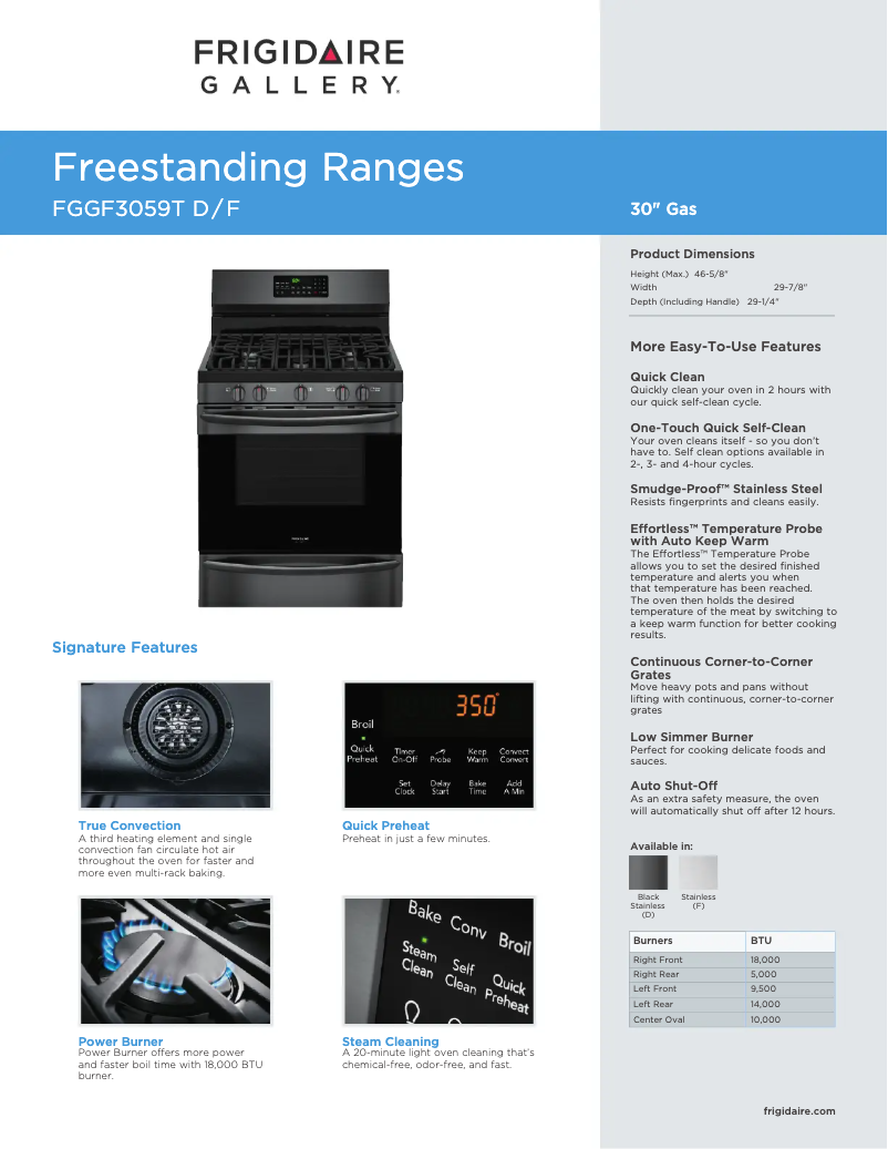 Image de la première page du manuel de l'appareil FGGF3059TD