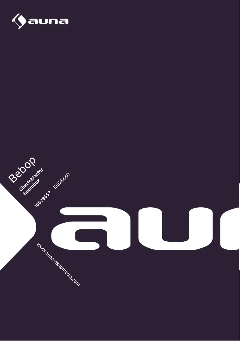 Page 1 de la notice Manuel utilisateur Auna Bebop