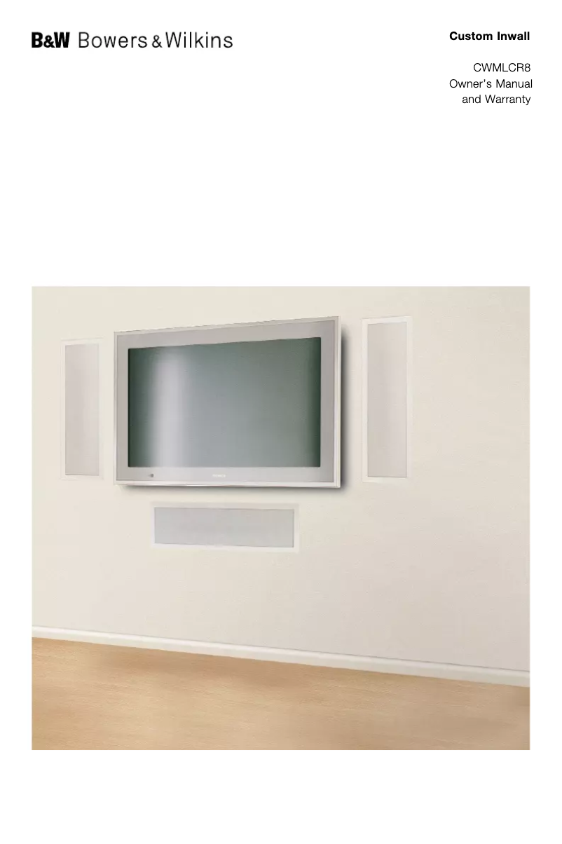 Página 1 del manual Manual de usuario Bowers & Wilkins CWM LCR8