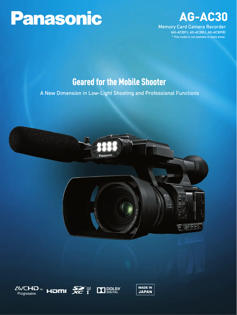 Page n°1 - Manuel utilisateur Panasonic AG-AC30