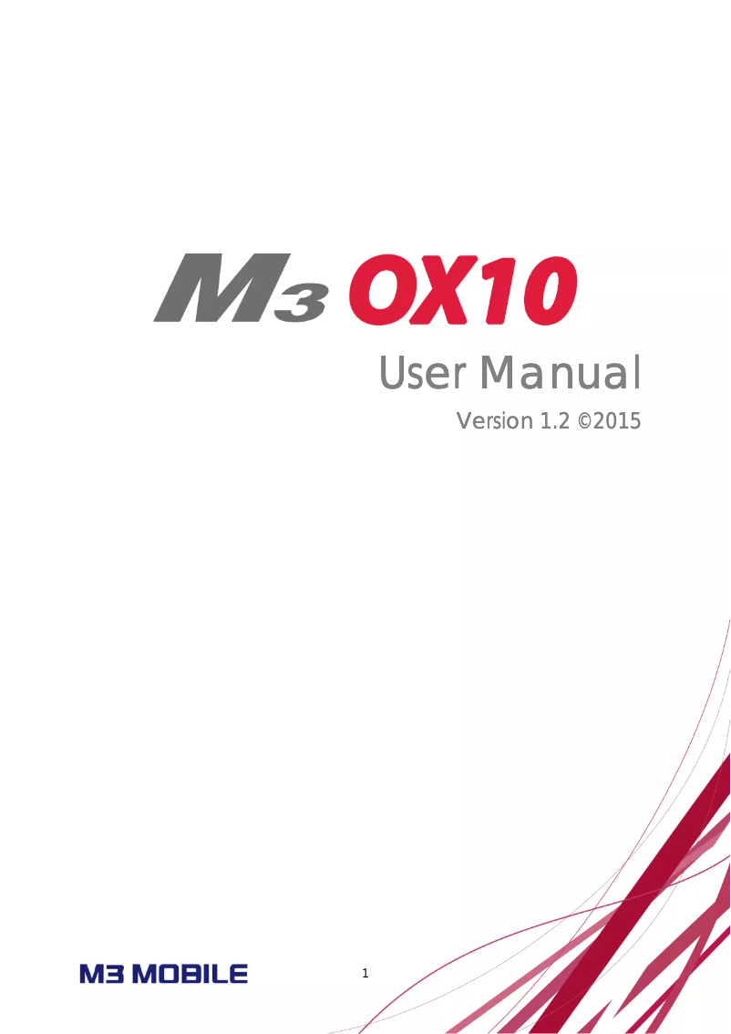 Página 1 del manual Manual de usuario M3 Mobile OX10