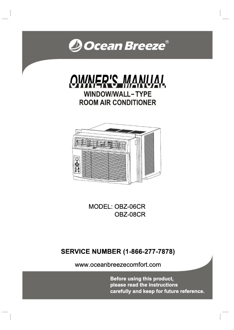 Image de la première page du manuel de l'appareil OBZ-06CR