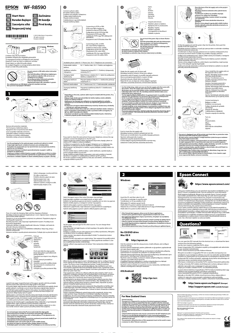 Page n°1 - Guide d'installation Epson WorkForce Pro WF-R8590