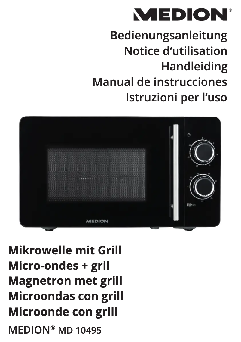 Image de la première page du manuel de l'appareil MD 10495