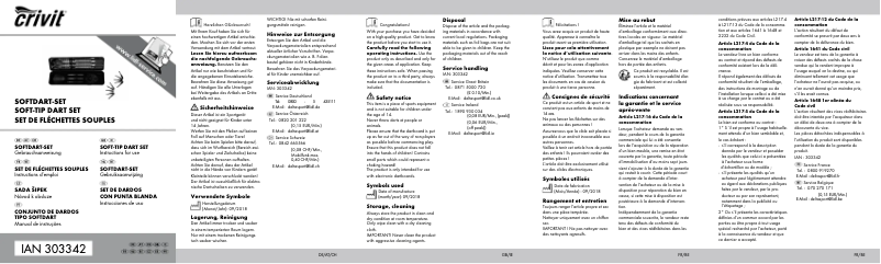 Page n°1 - Manuel utilisateur Crivit IAN 303342