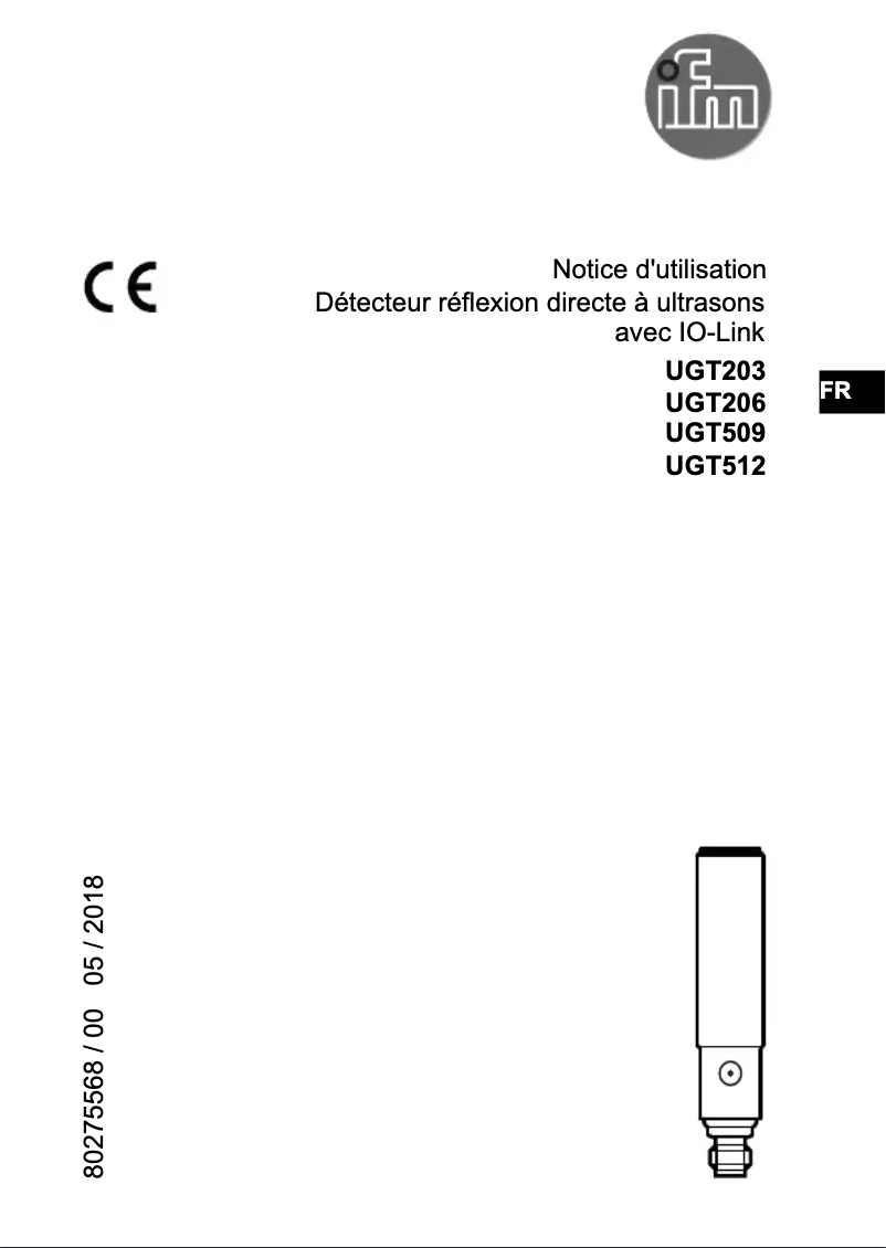 Page n°1 - Manuel utilisateur IFM UGT203