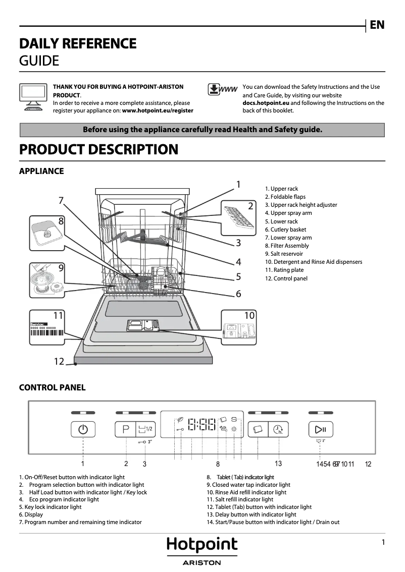 Page n°1 - Manuel utilisateur Hotpoint Ariston HFC 36C19 X