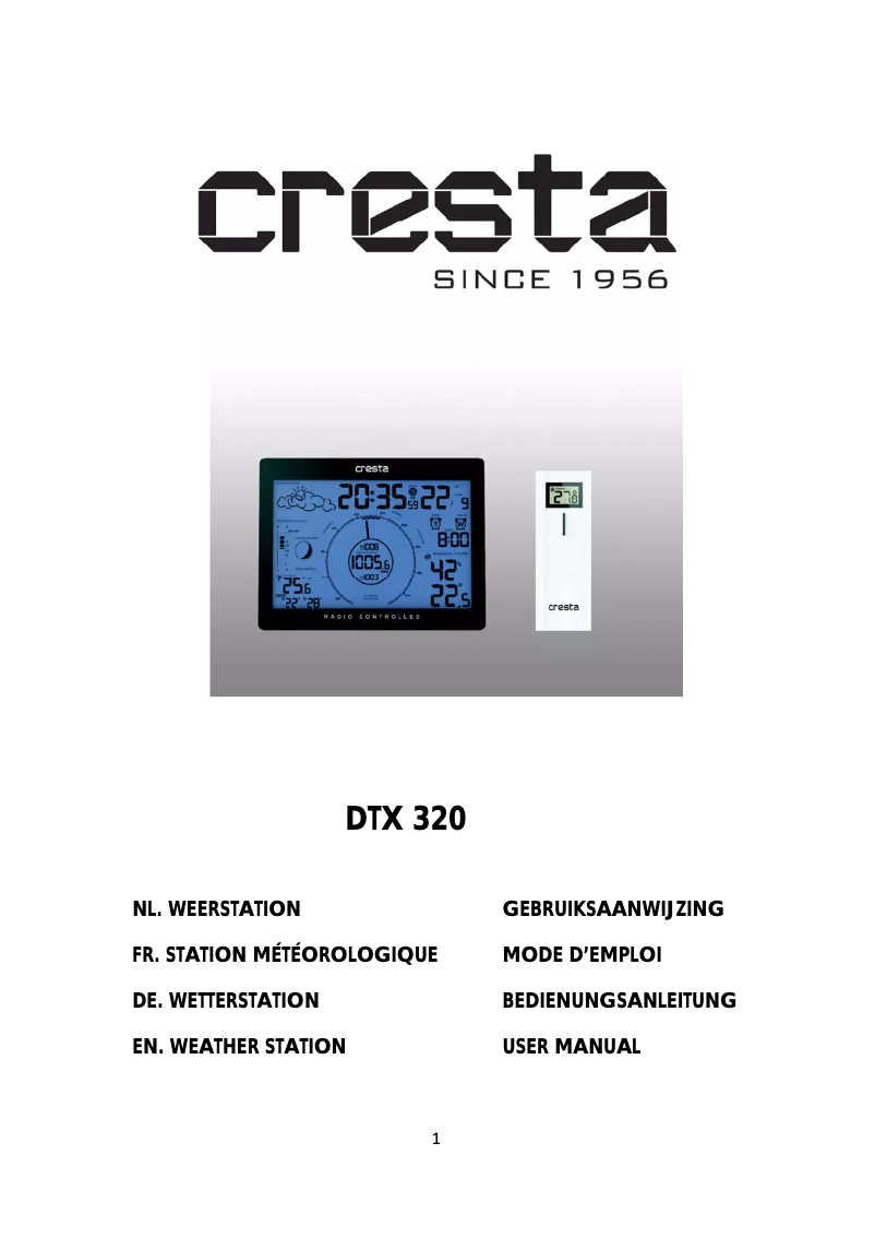 Página 1 del manual Manual de usuario Cresta DTX320