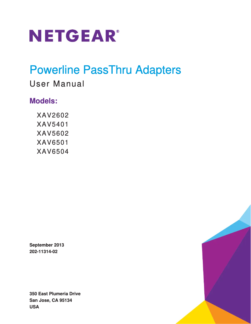 Page 1 de la notice Manuel utilisateur Netgear XAV6501