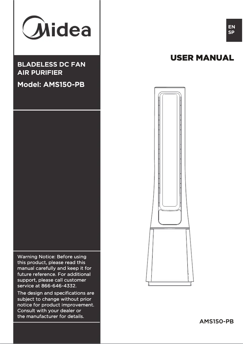 Página 1 del manual Manual de usuario Midea AMS150-BC