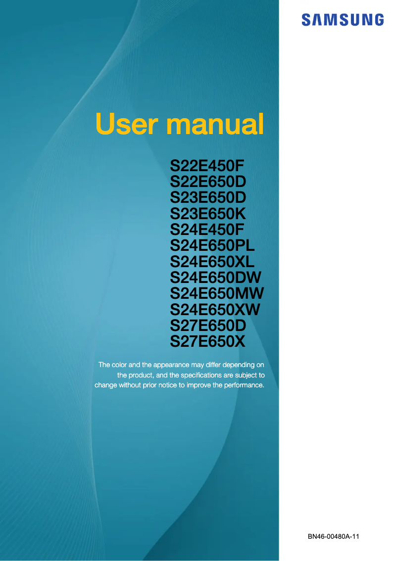 Page 1 de la notice Manuel utilisateur Samsung S24F352