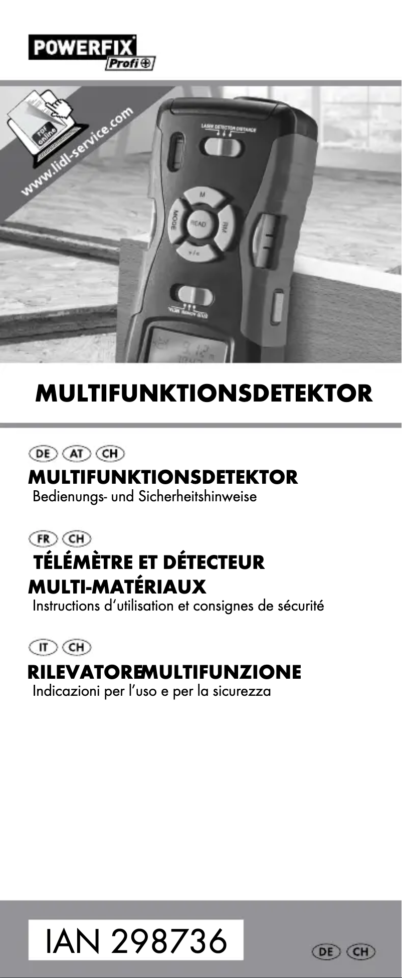 Page 1 de la notice Manuel utilisateur Powerfix IAN 73382